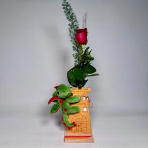 CASTELL AMB DRAC ESCALADOR VERD